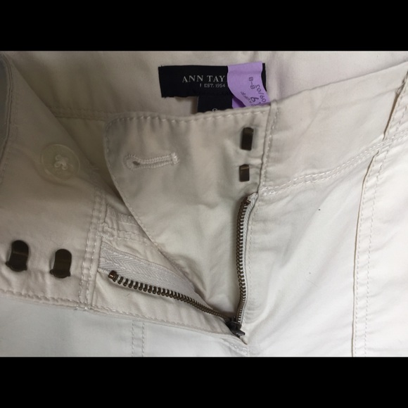 Ann Taylor Adjustable Utility Shorts Khaki Sz 6 - Picture 6 of 7